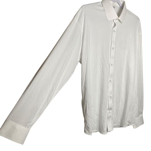 Collars & Co Polo Shirt Men XL White Long Sleeve Button Up Dress Collar NEW - Picture 5 of 8
